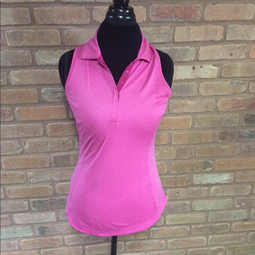 Nike Golf Snap-Front Collared Polo Tank Top SZ M